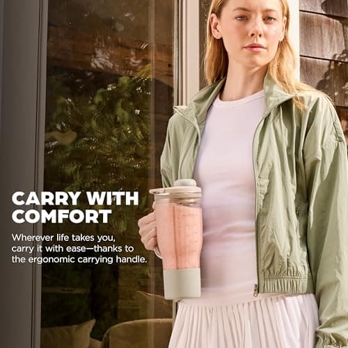 Ninja BlendBOSS | Personal Smoothie Tumbler | 26oz Travel Tumbler w/Leakproof Lid, Detachable Straw & Integrated Chug Spout | Dishwasher Safe & BPA Free | Stone Mint | XSKDB326SLST