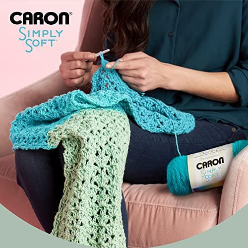 Caron Simply Soft Abyss Speckle Yarn - 3 Pack of 141g/5oz - Acrylic - 4 Medium (Worsted) - 235 Yards - Knitting/Crochet