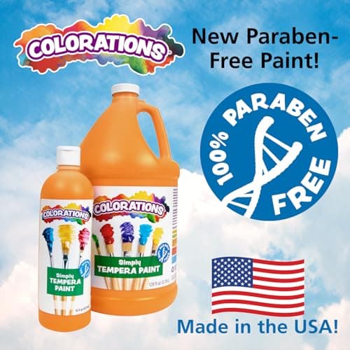 Colorations Paraben-Free Simply Tempera Paint 16 oz -Yellow