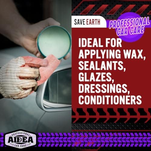 AIDEA Microfiber Applicator Pads-8 Pack, Car Wash Sponge, Pink