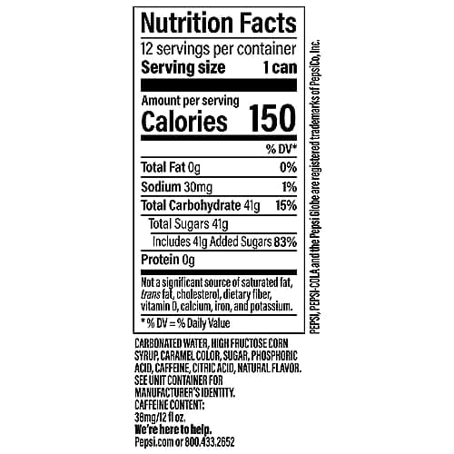 Pepsi Cola Soda, 12 Fl Oz Cans (Pack of 12)
