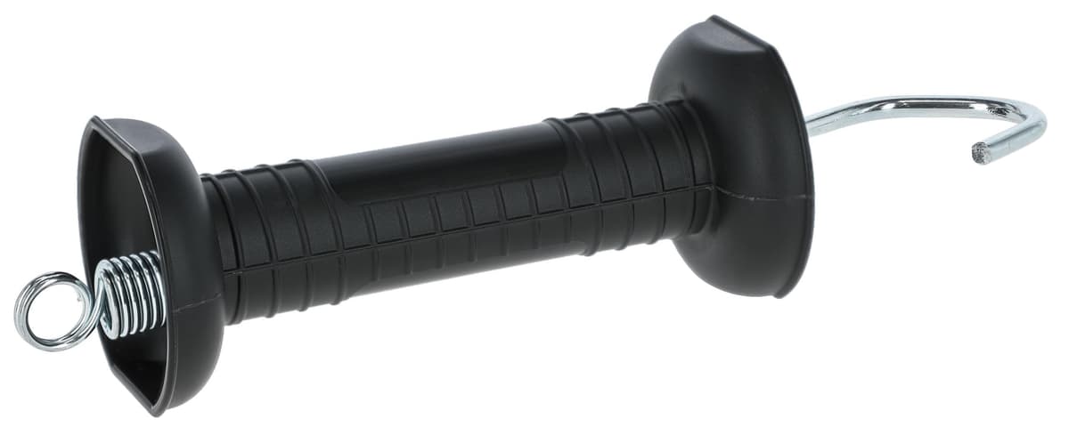 Rutland gate handle with hook, black