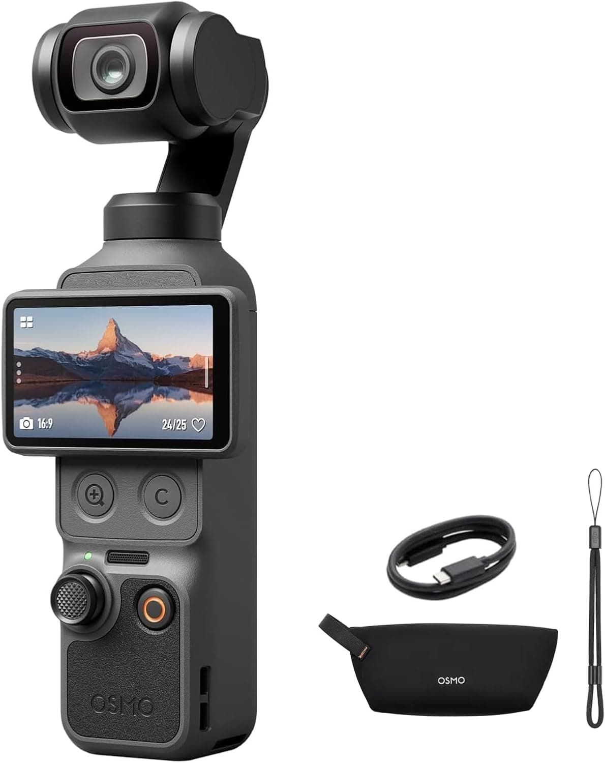 DJI Pack Esencial Osmo Pocket 4 Bundle, cámara para videovlogs de Bolsillo con estabilizador, 1″ CMOS y 4K/240 fps, estabilización de 3 Ejes (Combinación Esencial)
