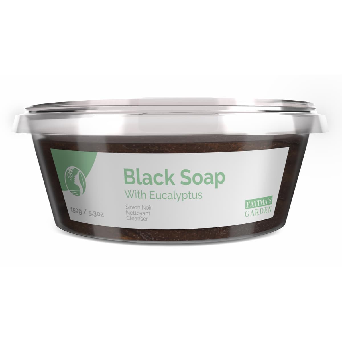 Fatima's Garden Jabón Negro con Eucalipto - Limpiador Purificante, 150g