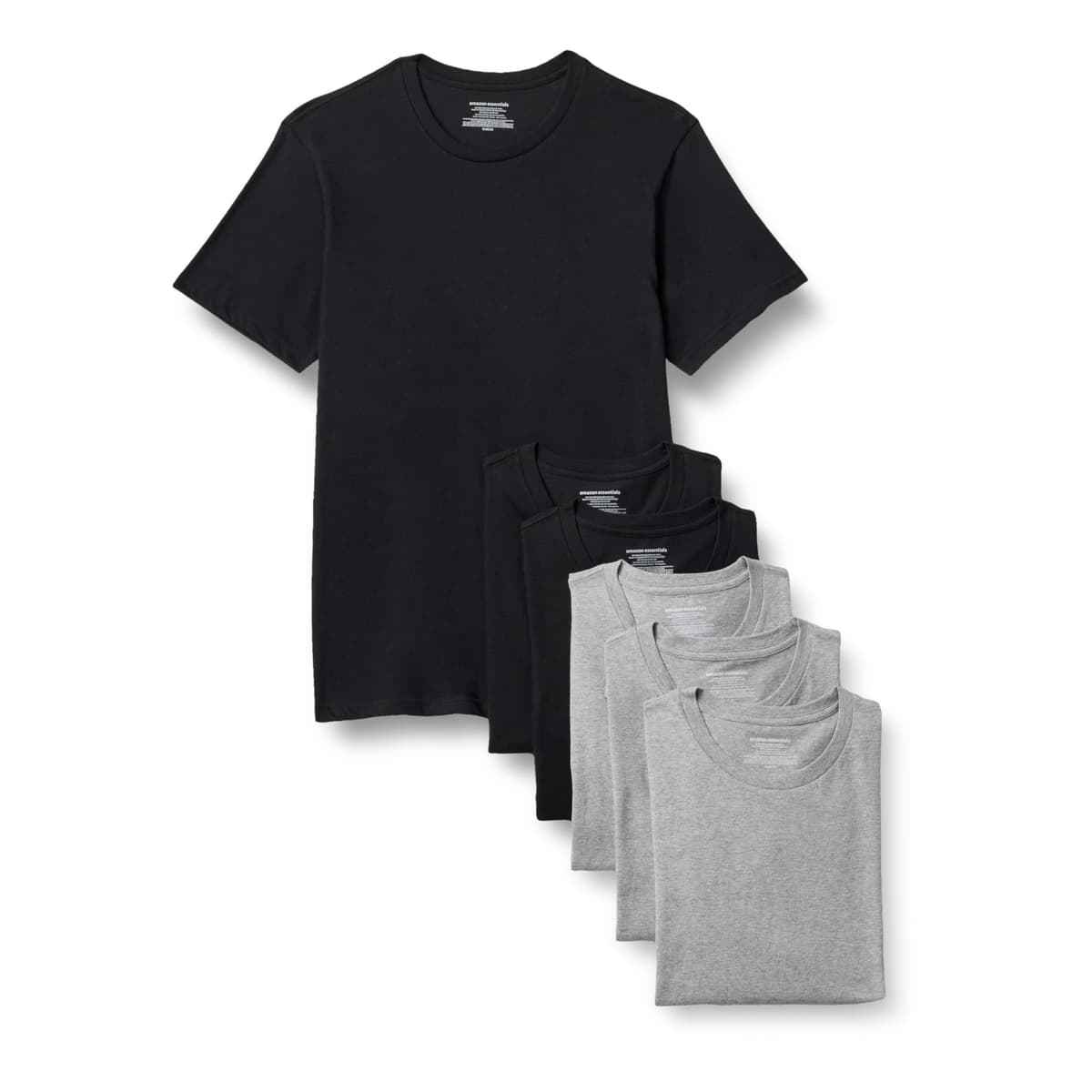 Amazon Essentials Men's Slim-Fit Cotton Crew Neck Vests, Pack of 6