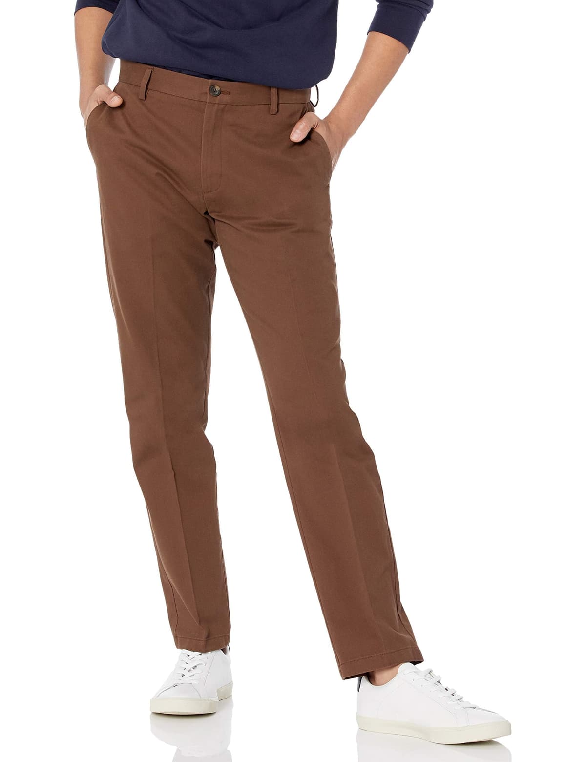 Amazon Essentials Men's Slim Fit Wrinkle-Resistant Flat-Front Work Chino Trousers