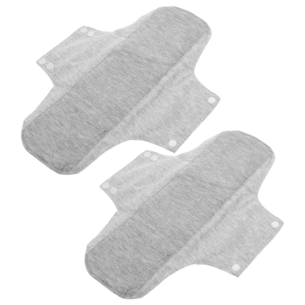 SHOWERORO Compresas Posparto Lavables 2 Unidades 22x28 Cm Absorbentes de Algodón Ultrafinas Gris para Incontinencia Femenina y Cuidado Postnatal, Protección Reutilizable para Uso