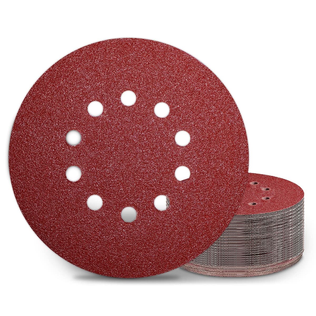 KONGMING 25 Piezas Disco Lija 225 mm Grano 40 10 Agujeros para Lijadora de Paredes Y Techos